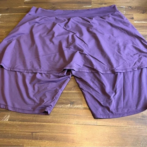 Ella Mae Modest Swim Skirt Short Swimsuit Bathing Suit Purple 0X Bottom - Picture 1 of 5